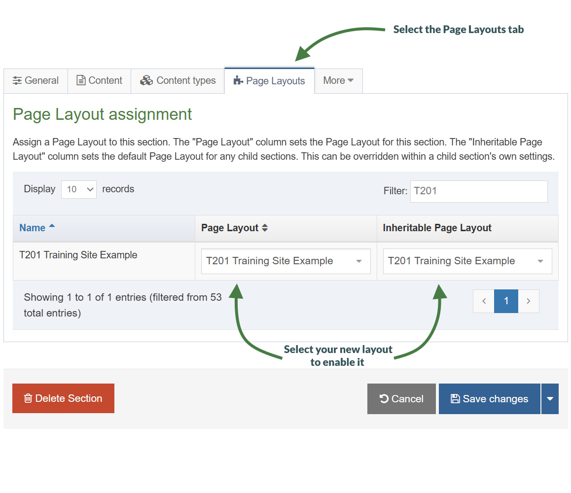 Assign a Page Layout