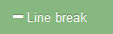 Screenshot of Forms line break button