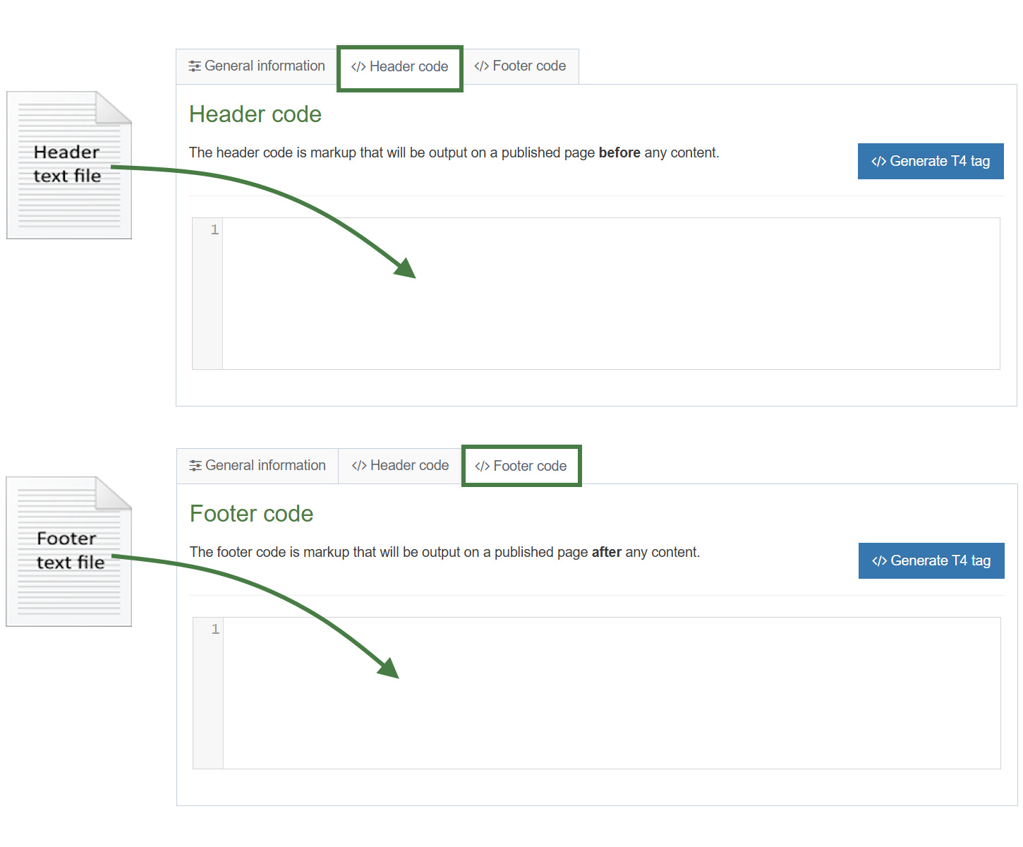 Header and Footer for Page Layout