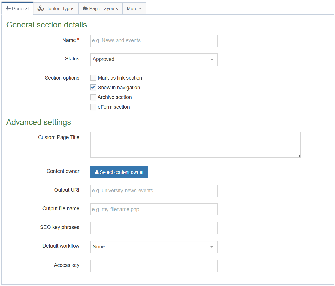 How to Create Sections