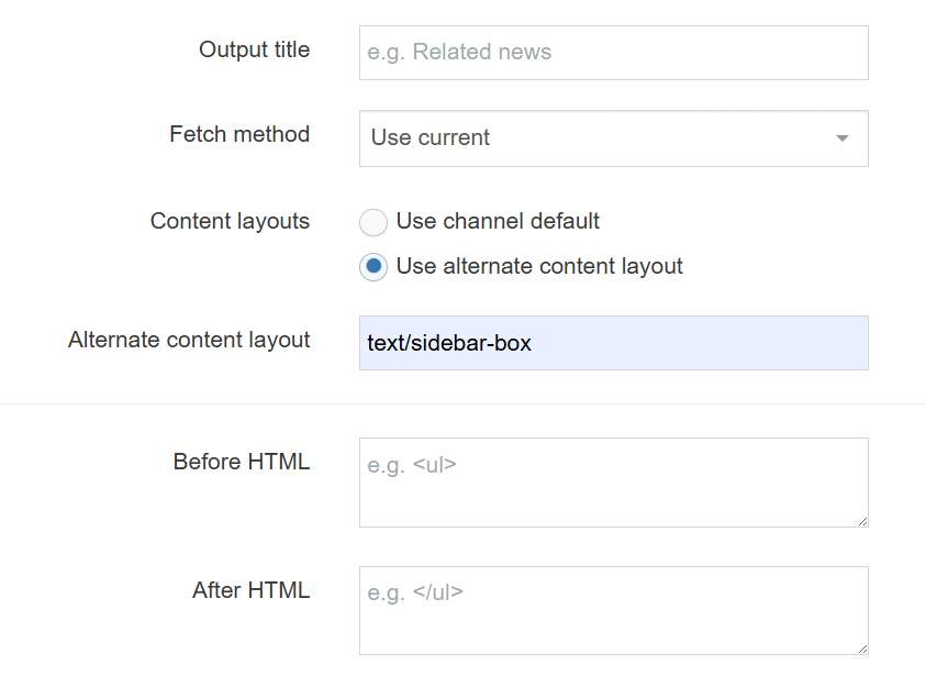 Related Content Navigation Object Configuration