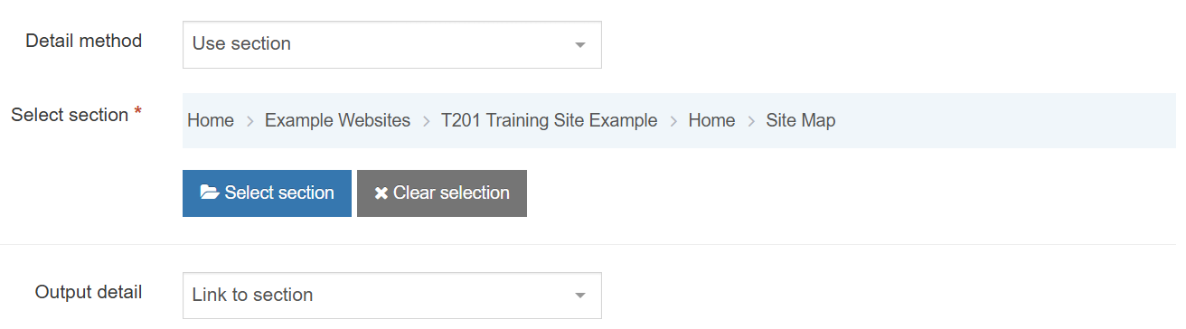 Section Details Navigation Object (Link to Section)