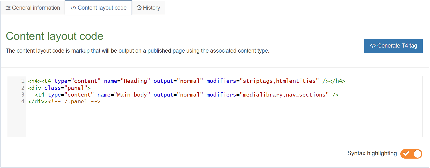 Sidebar Content T4 Tags