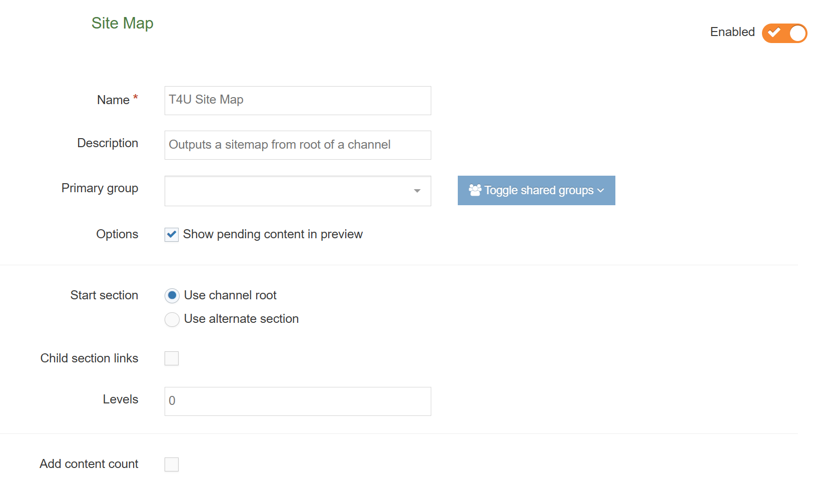 Site Map Navigation Object