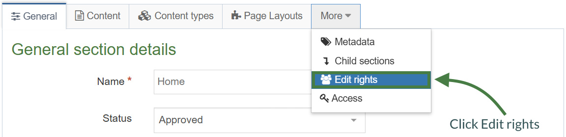 Site Structure - Edit Rights