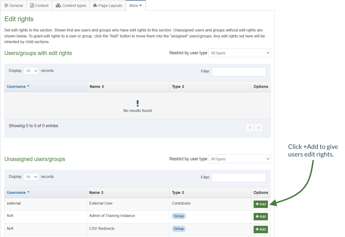 Site Structure - How to Assign Edit Rights