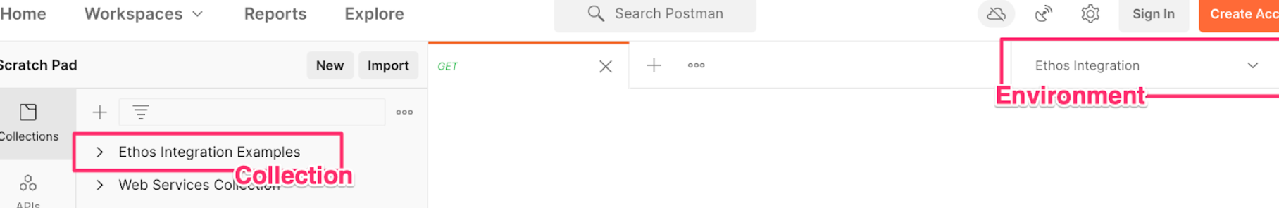 Select Postman Collection